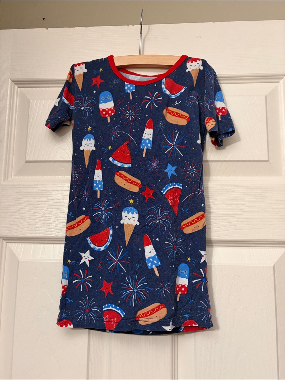 Little Sleepies Navy Blue Star & Summer Treats Pajama Set 7/8